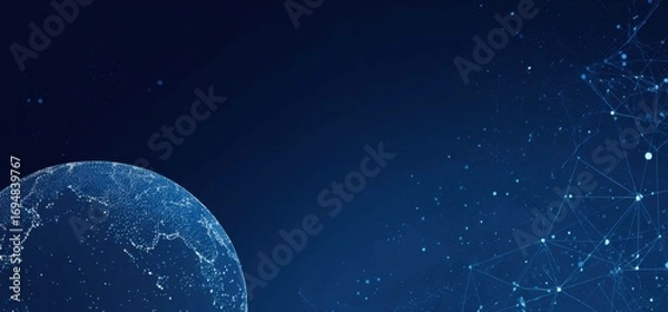 Fototapeta Global network graphic design