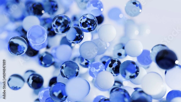 Obraz Cool blue colored pearls