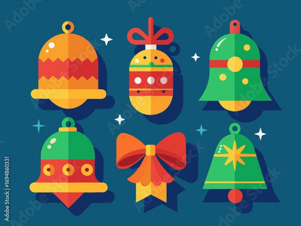 Obraz christmas bells vector illustration
