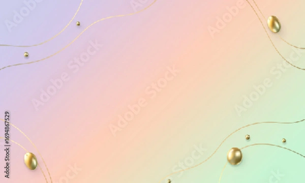 Obraz Minimalist Iridescent Watercolor Gradient Background