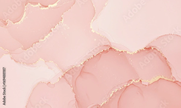 Obraz Blush Pink Iridescent Watercolor Texture