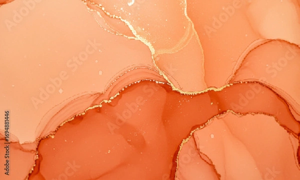 Obraz Sunset Iridescent Watercolor Abstract Art