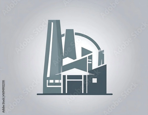 Fototapeta Industrial complex logo design