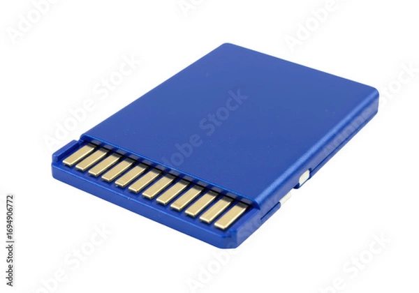 Fototapeta Isolated SD card for digital cameras, camcorders, or digital recording devices and equipment