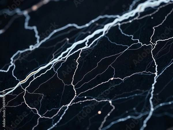 Fototapeta Delicate Light Trails Dance Across a Dark Textured Canvas