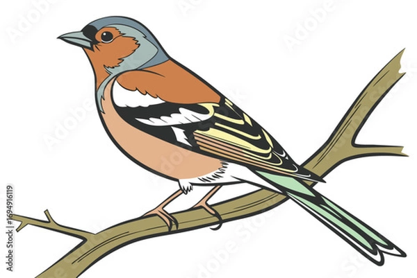 Fototapeta robin on a branch