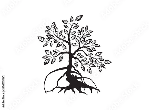 Obraz simple mangrove tree icon
