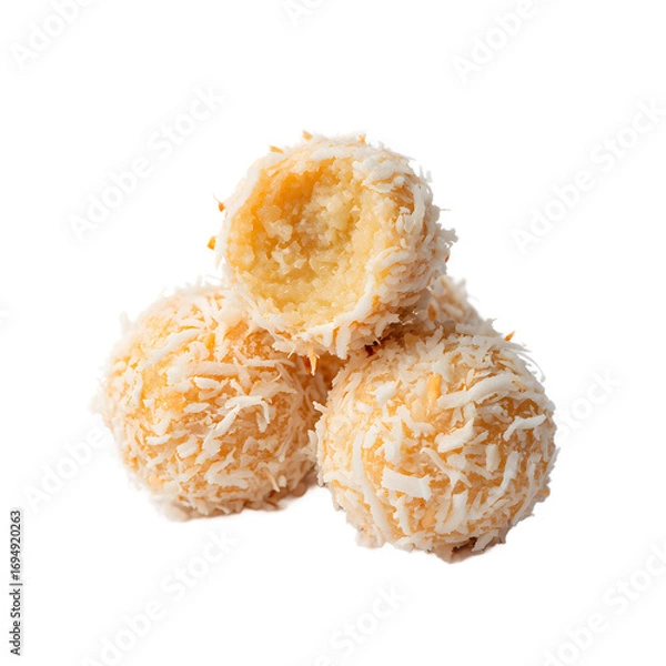 Fototapeta Coconut candy  isolated on a transparent background.
