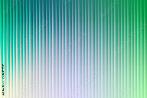 Fototapeta Abstract vertical ribbed texture with a gradient of teal, blue, and green colors, creating a modern and clean background