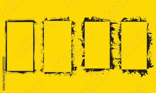 Fototapeta Set of different grunge style frames