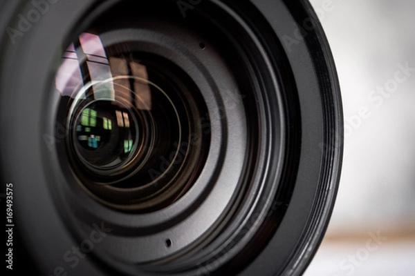 Fototapeta Close up of the camera lens.