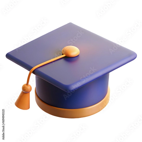Obraz 3D Graduation Cap: Perfect for Education & Learning Resources