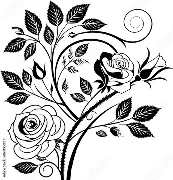 Obraz Vintage Floral Elegance Vector