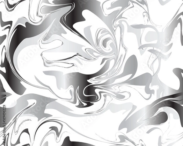 Fototapeta Marble silver texture seamless pattern