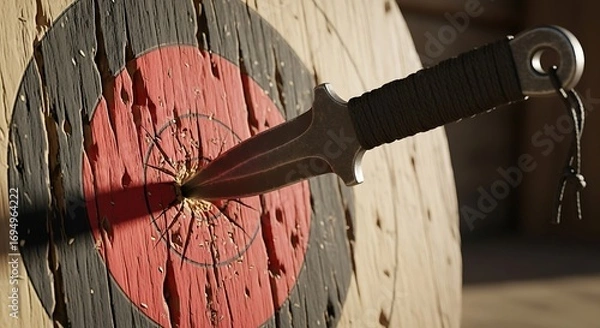 Fototapeta Knife Target Bullseye Accuracy.