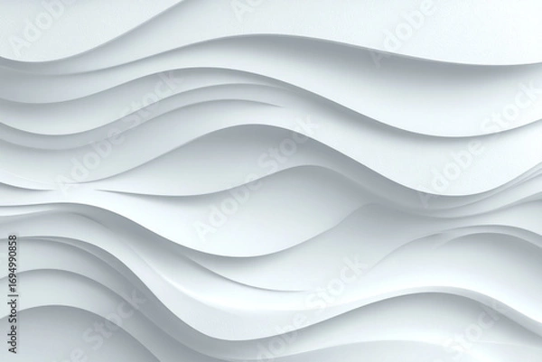 Obraz Abstract white wave pattern design background texture elegant modern
