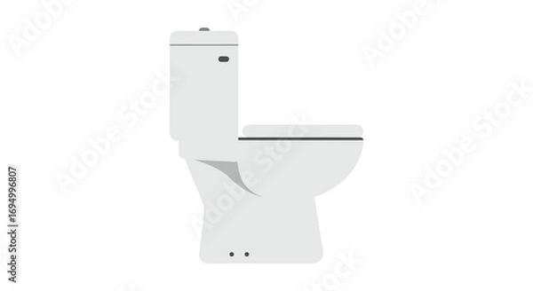 Fototapeta a modern toilet design with sleek lines and minimalist silhouette