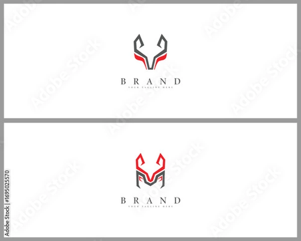 Fototapeta Modern abstract fox head logo design and symbol for branding identity and business