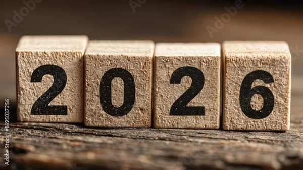 Fototapeta Closeup of a Motivational Block with Encouraging Growth, Success Development for Inspiring Social Media Campaigns or Business Presentations, Boosting Positivity and Optimism.