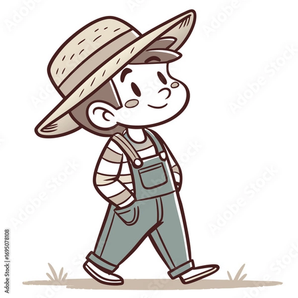 Fototapeta Whimsical Cartoon Occupations and Characters Illustrations