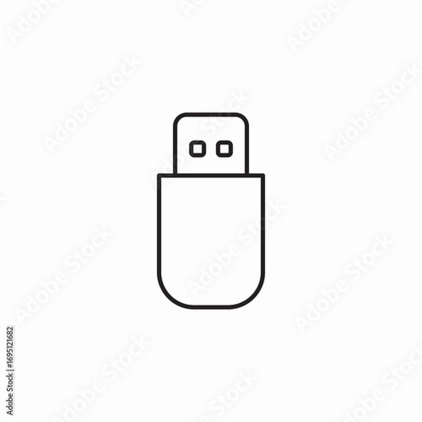 Fototapeta portable data storage icon sign vector