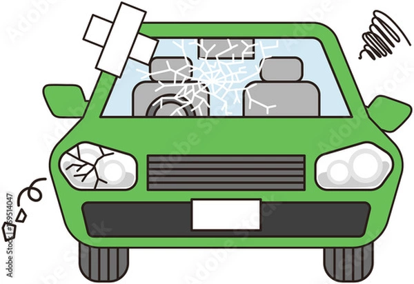 Obraz 故障した車（緑）