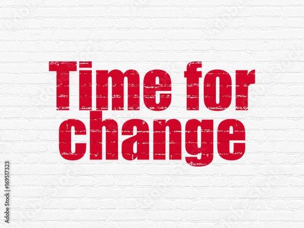 Fototapeta Timeline concept: Time for Change on wall background
