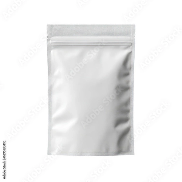 Obraz White zipper pouch mockup, studio shot, plain background, packaging design