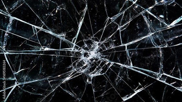 Obraz 砕け散るガラスの瞬間：美と破壊のコントラスト