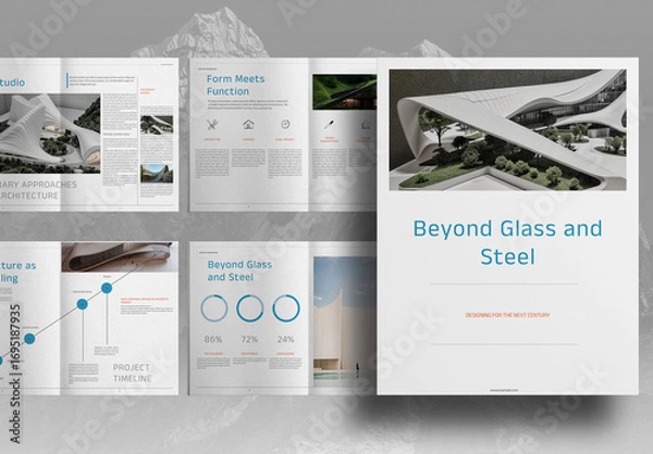 Fototapeta Architecture Studio Brochure Layout