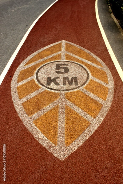 Fototapeta a public running Track with a 5 km distance