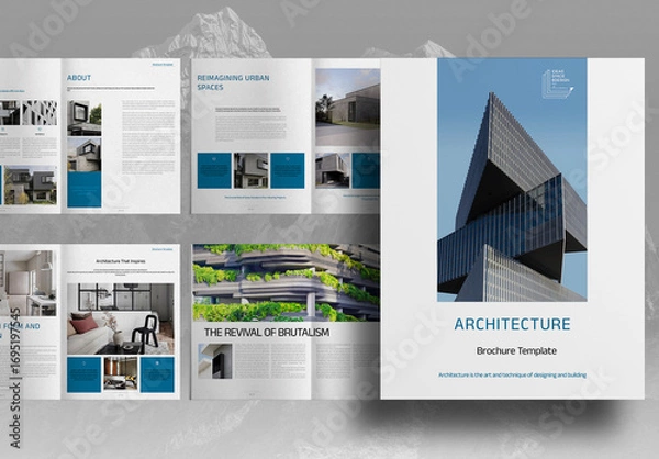 Fototapeta Architecture Studio Brochure Layout