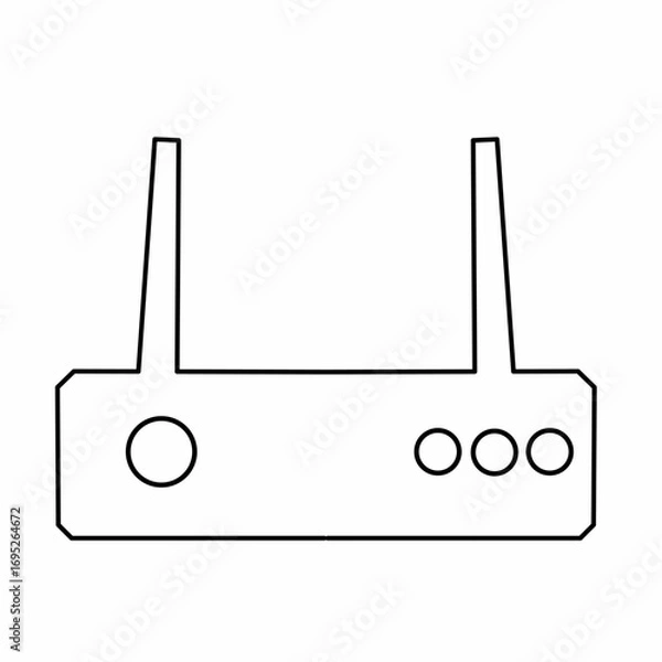 Fototapeta wi fi router icon