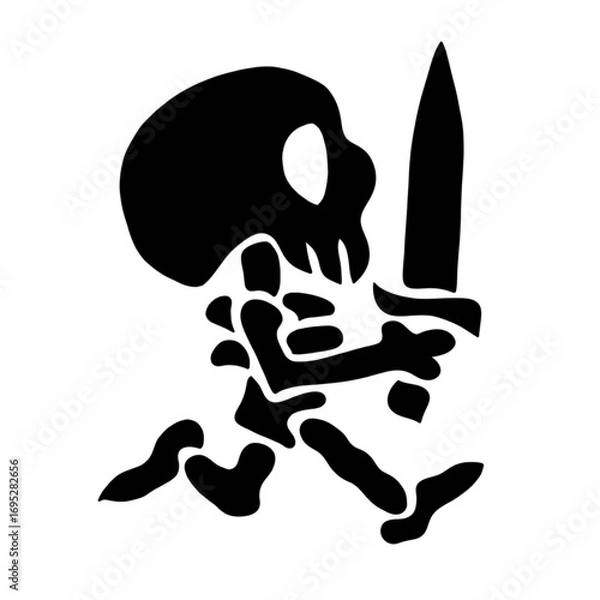 Obraz Body with Skull 000092922129