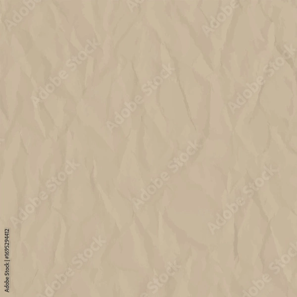 Fototapeta Realistic crumpled paper texture, blank sheet, vector format. Perfect for graphic design, backgrounds, mockups, and creative projects. High-quality, scalable, editable.