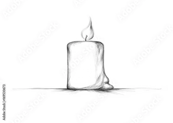 Obraz Prosta płonąca świeca