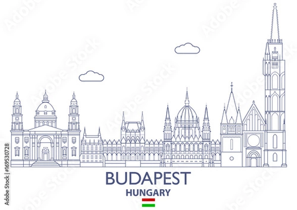 Obraz Budapest City Skyline, Hungary