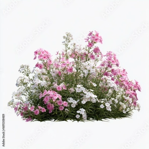 Obraz Pink and white flowers in a lush, full cluster