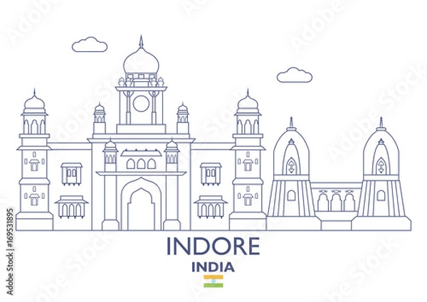 Obraz Indore City Skyline, India