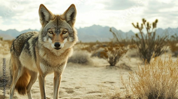Fototapeta gray wolf in the wild