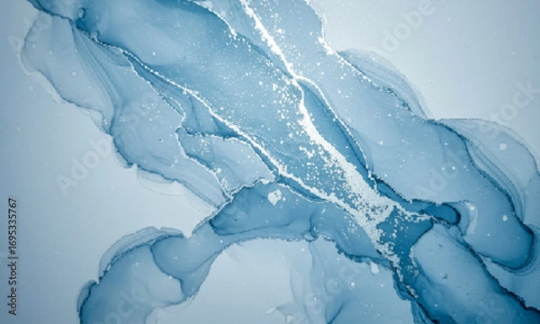 Obraz Frozen Iridescent Watercolor Ice Texture