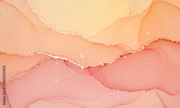 Obraz Sunrise Glow Iridescent Watercolor Abstract