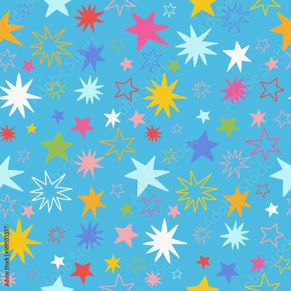 Fototapeta pattern colored stars