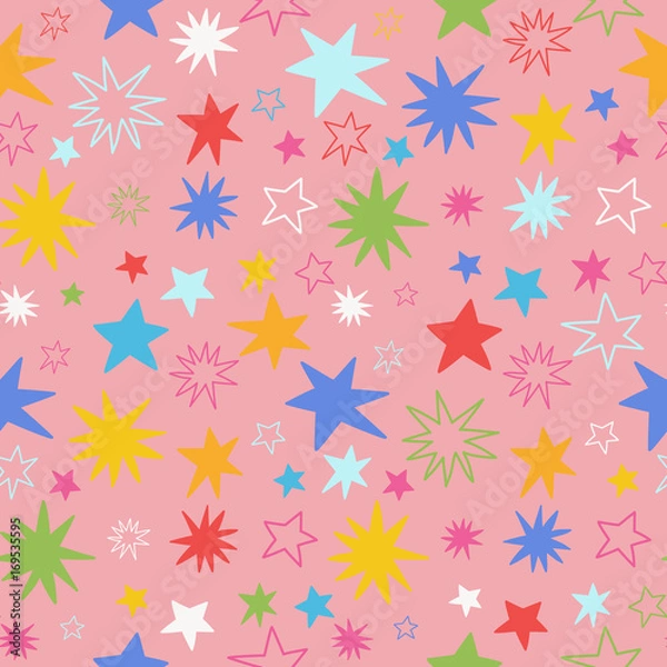 Fototapeta pattern colored stars