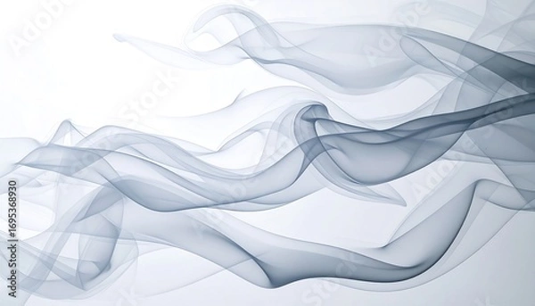 Fototapeta Abstract smoke patterns on a white background