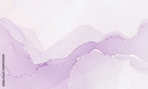 Obraz Lavender Mist Iridescent Watercolor Background