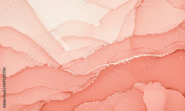 Obraz Soft Coral Iridescent Watercolor Gradient