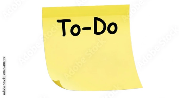 Fototapeta Yellow To Do List Sticky Note Reminder