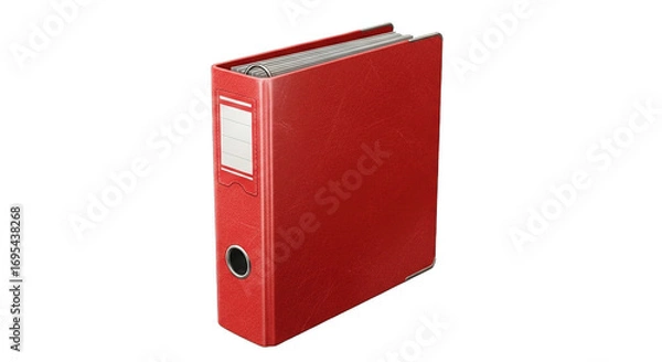 Fototapeta Red Office Binder Documents Storage Archive Files