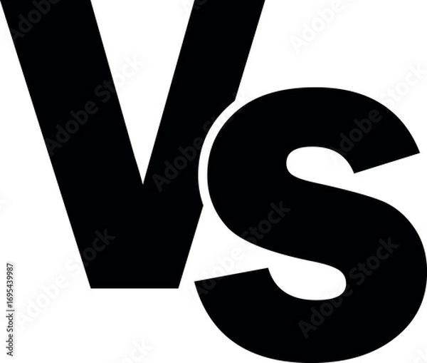 Fototapeta Versus icon . VS letters icon for sports . Versus logo . Vector